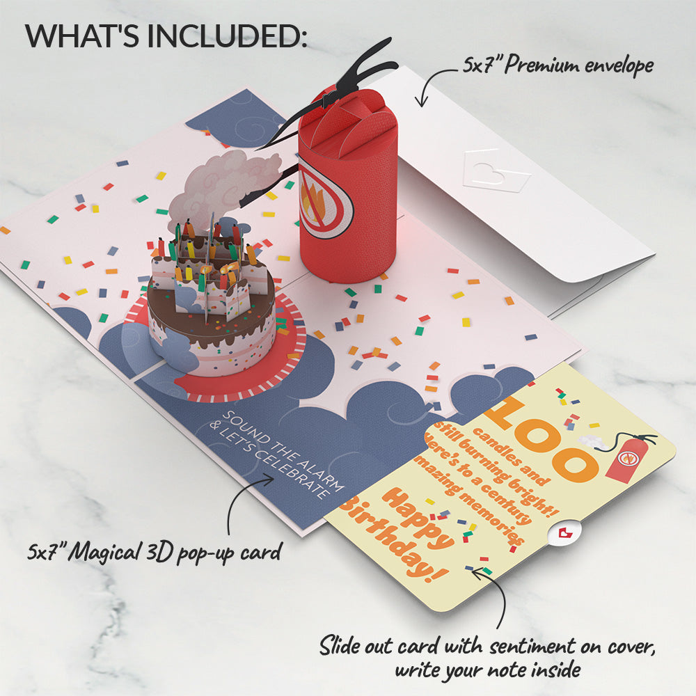 Holy Smokes You're Old 100th Birthday Pop-Up Card and Sentiment Set