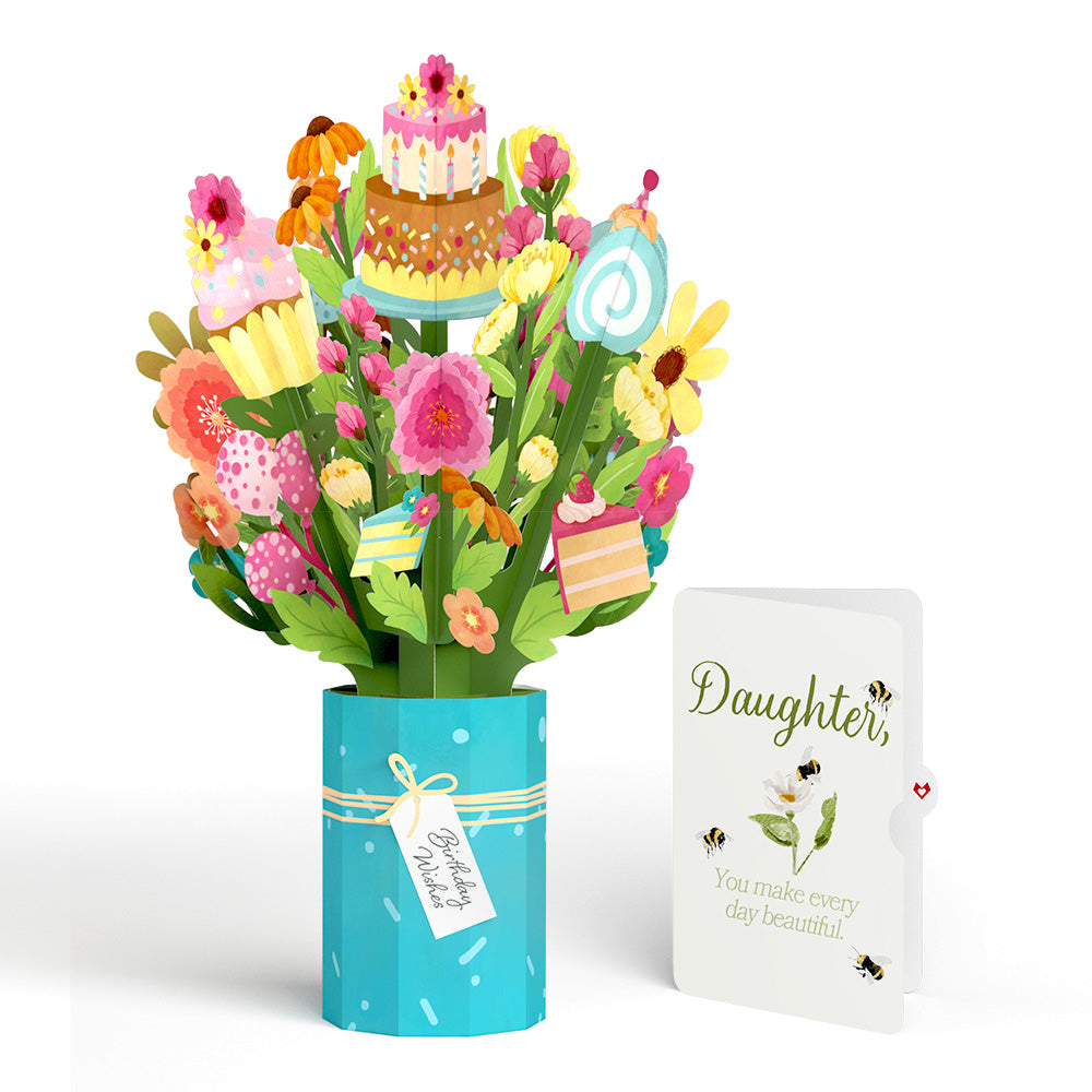 Sweet Birthday Wishes Bouquet and Sentiment Set for Daughter