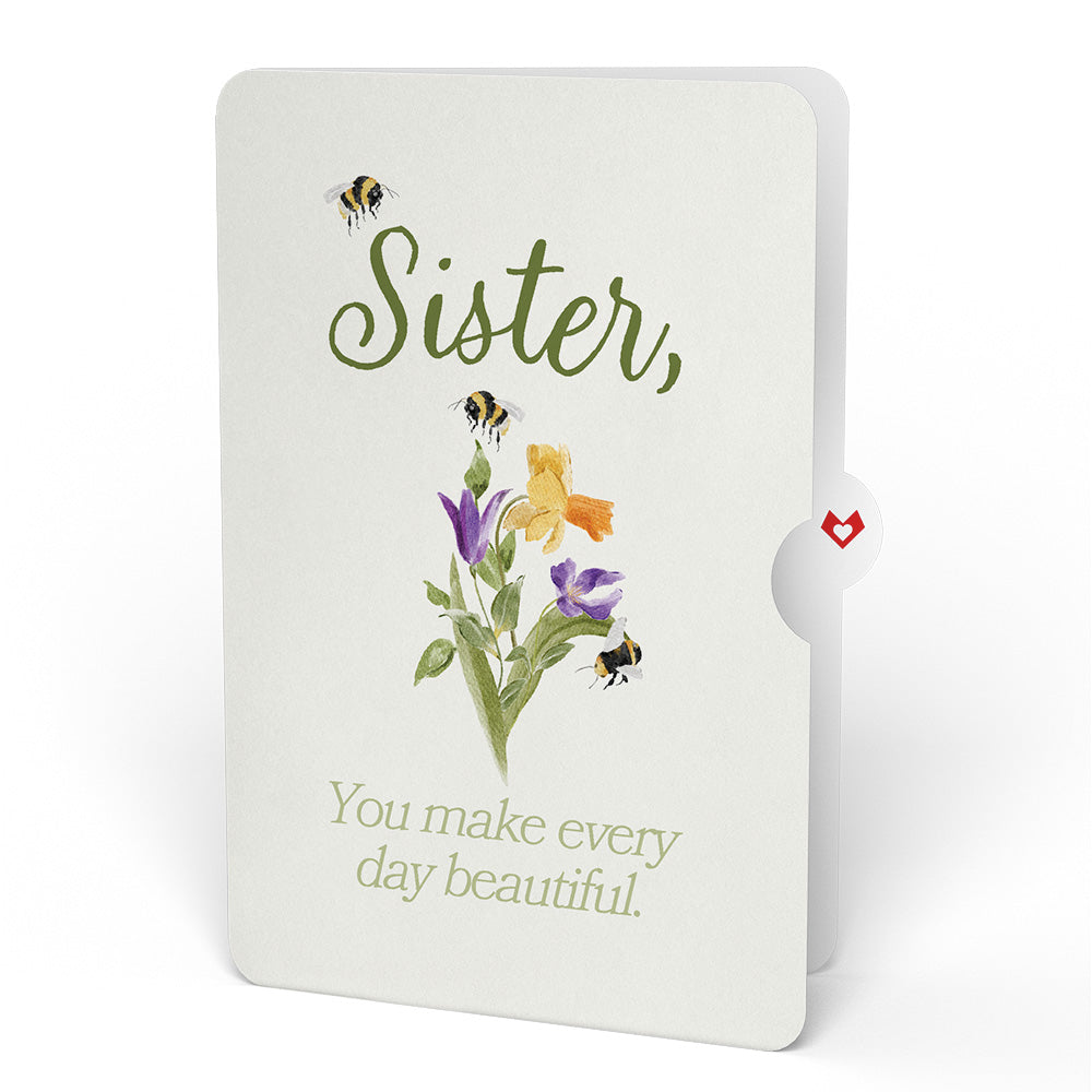 Sweet Birthday Wishes Bouquet and Sentiment Set for Sister