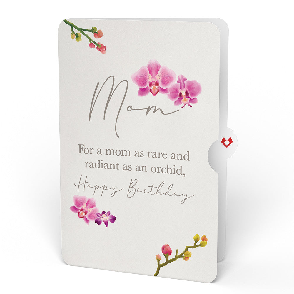 Orchid Birthday Bouquet and Sentiment Set for Mom