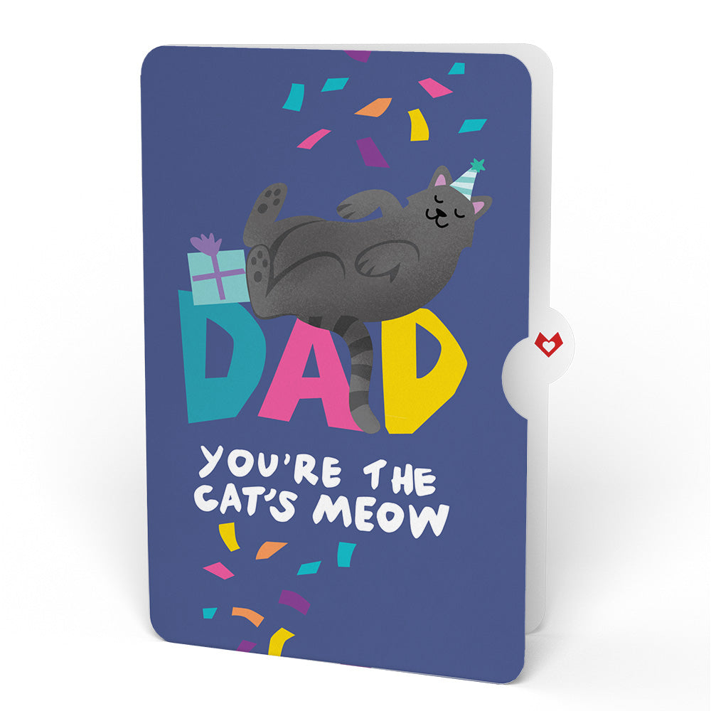Purr-fect Cat Birthday Bouquet and Sentiment Set for Dad