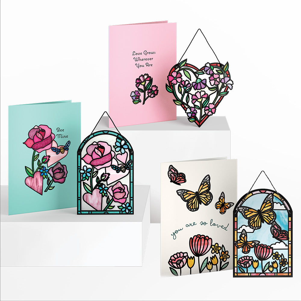 Lovely Blooms Suncatcher Card 3-Pack