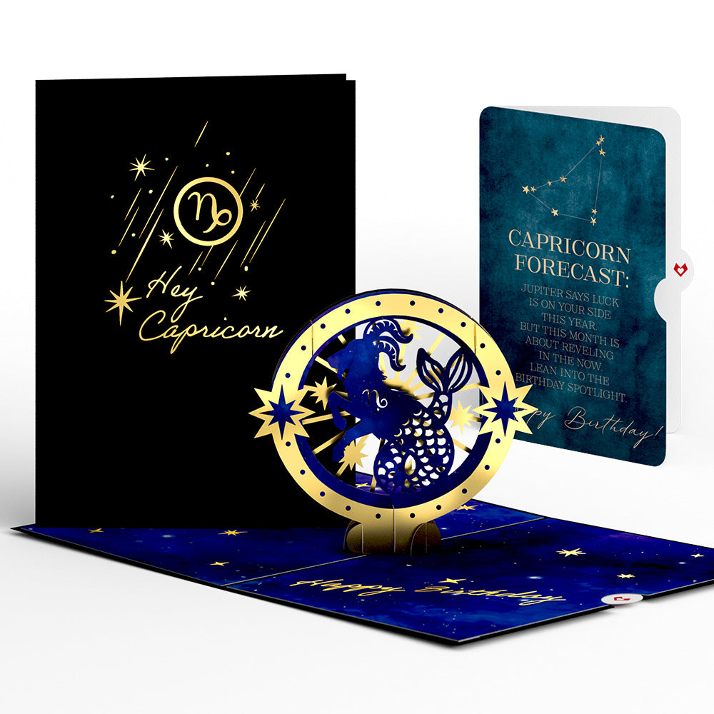 Capricorn Zodiac Birthday Pop-Up Card and Sentiment Set