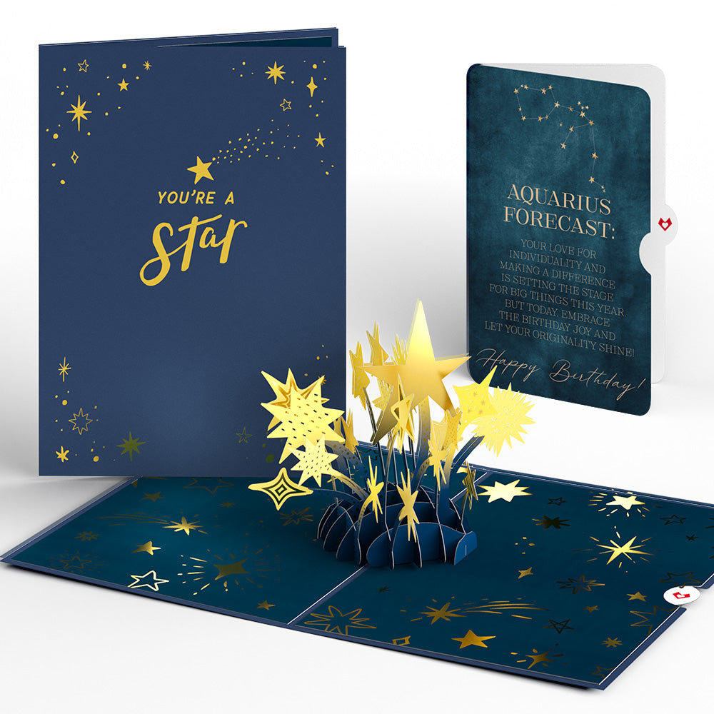 You're a Star Birthday Pop-Up Card and Aquarius Zodiac Sentiment Set