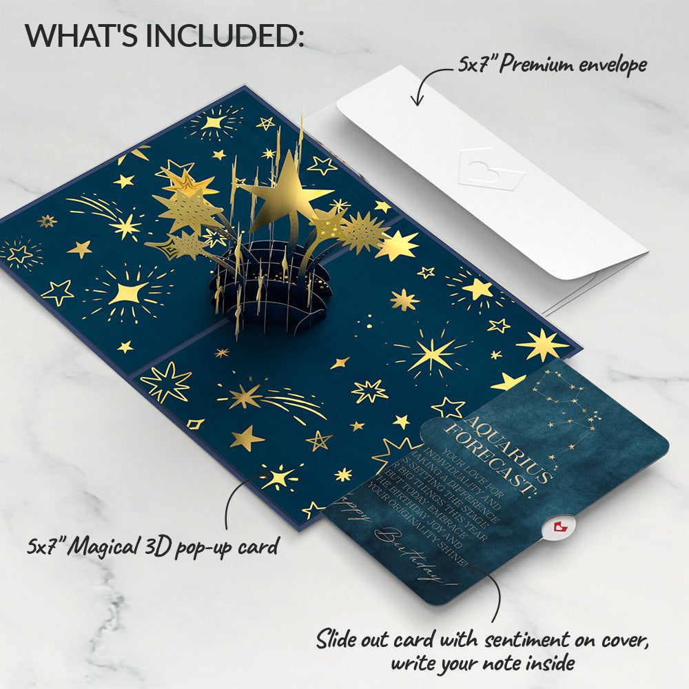 You're a Star Birthday Pop-Up Card and Aquarius Zodiac Sentiment Set