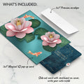 Koi Fish and Lotus Pond Birthday Pop-Up Card and Aquarius Zodiac Sentiment Set