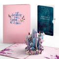 Good Vibes Crystals Birthday Pop-Up Card and Aquarius Zodiac Sentiment Set