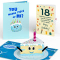 Whimsical 18th Birthday Cake Slice Pop-Up Card and Sentiment Set