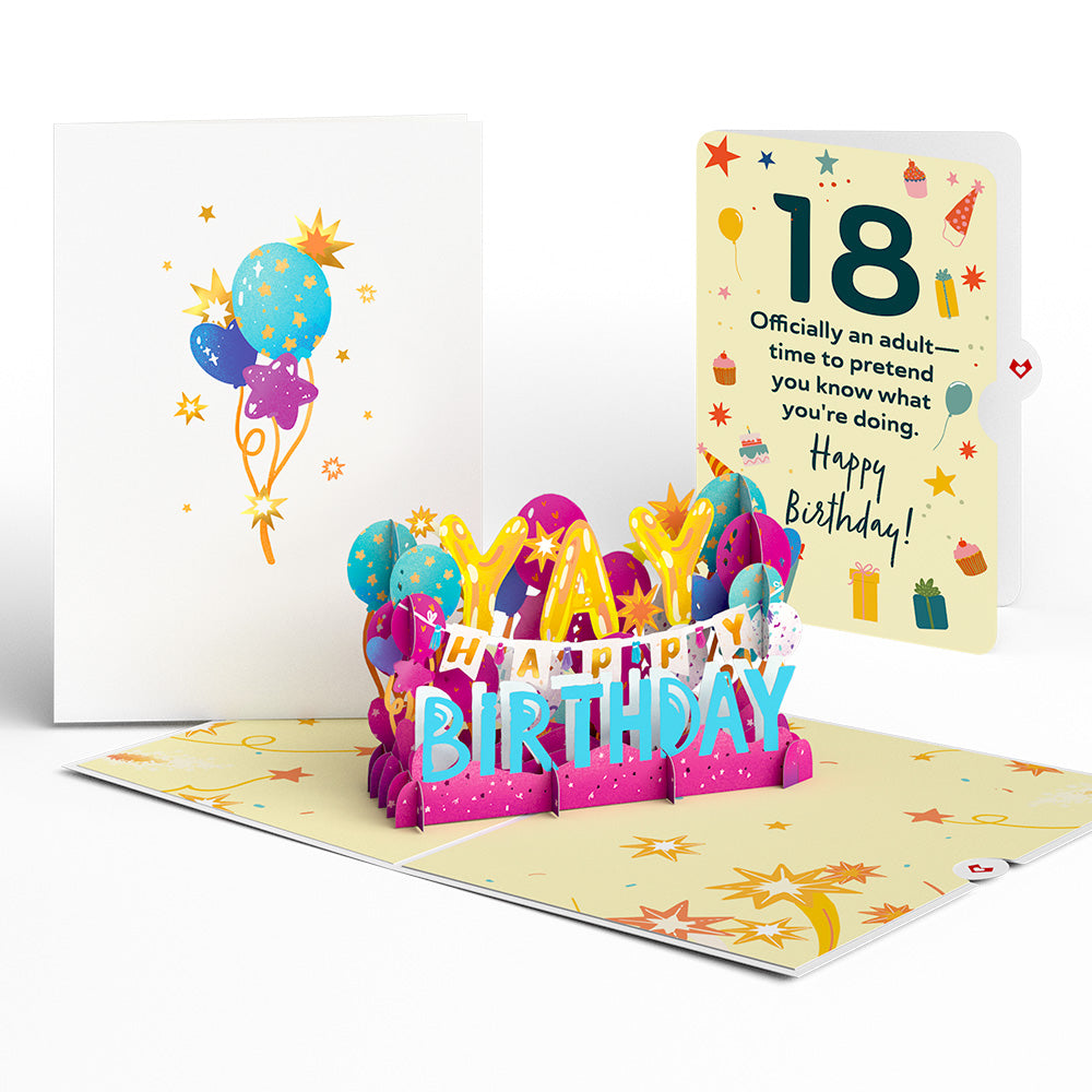 18th Birthday Celebration Pop-Up Card and Sentiment Set