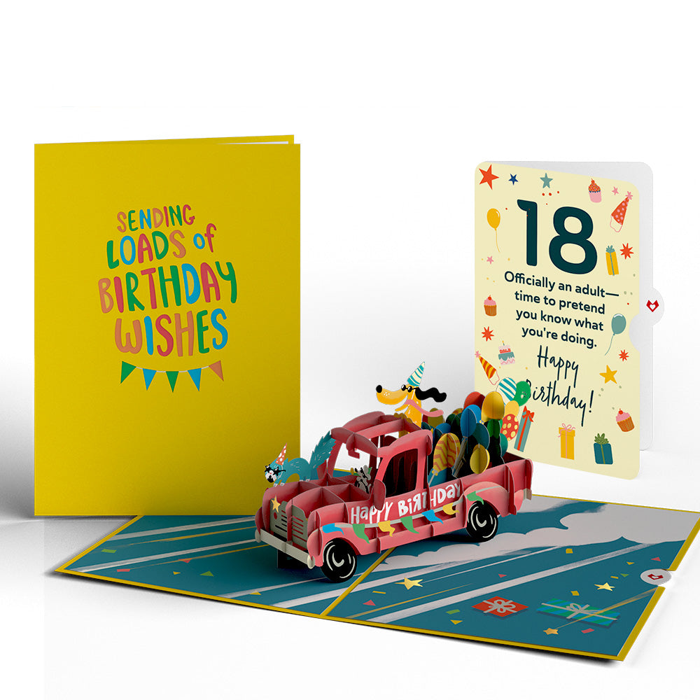 18th Birthday Truck Pop-Up Card and Sentiment Set