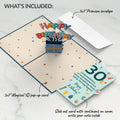 Happy 30th Birthday Burst Pop-Up Card and Sentiment Set