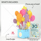 30th Birthday Balloons Giant Pop-Up Gift and Sentiment Set
