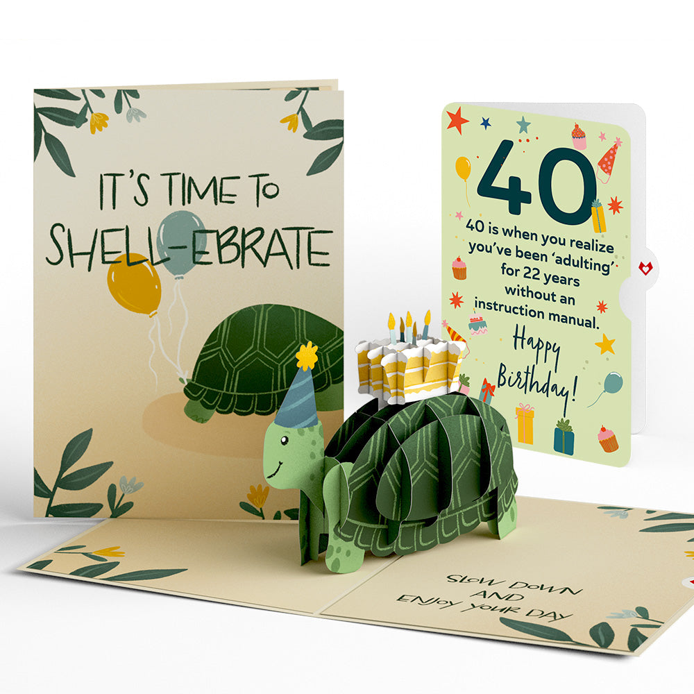 Shell-ebrate 40th Birthday Turtle Pop-Up Card and Sentiment Set
