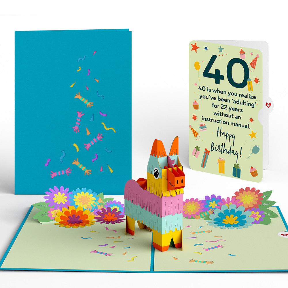 Pinata 40th Birthday Pop-Up Card and Sentiment Set