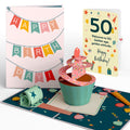 50th Birthday Cupcake Pop-Up Card and Sentiment Set