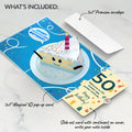 Whimsical 50th Birthday Cake Slice Pop-Up Card and Sentiment Set