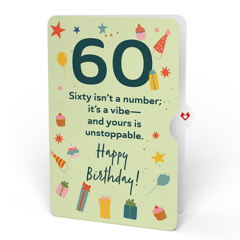 Sweet 60th Birthday Wishes Bouquet and Sentiment Set
