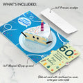 Whimsical 60th Birthday Cake Slice Pop-Up Card and Sentiment Set