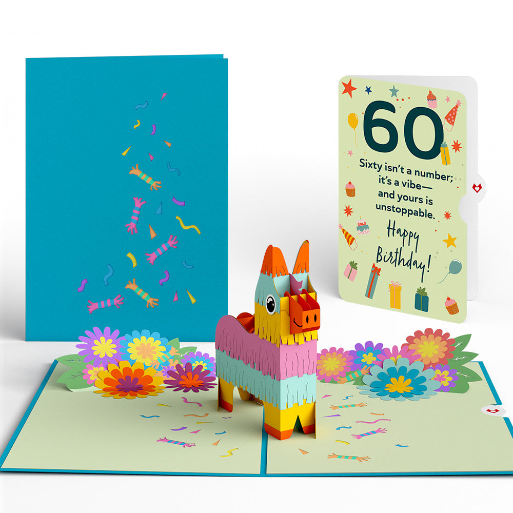 Pinata 60th Birthday Pop-Up Card and Sentiment Set