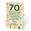 Sweet 70th Birthday Wishes Bouquet and Sentiment Set