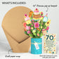 Sweet 70th Birthday Wishes Bouquet and Sentiment Set