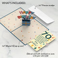 Happy 70th Birthday Burst Pop-Up Card and Sentiment Set