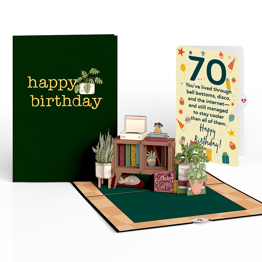 70th Birthday Houseplants Pop-Up Card and Sentiment Set