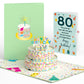 Sprinkles 80th Birthday Cake Pop-Up Card and Sentiment Set