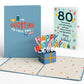 Happy 80th Birthday Burst Pop-Up Card and Sentiment Set