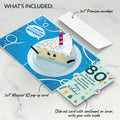 Whimsical 80th Birthday Cake Slice Pop-Up Card and Sentiment Set