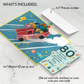 80th Birthday Truck Pop-Up Card and Sentiment Set