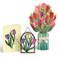Cheerful Tulips Suncatcher Card & Pop-Up Bouquet Bundle