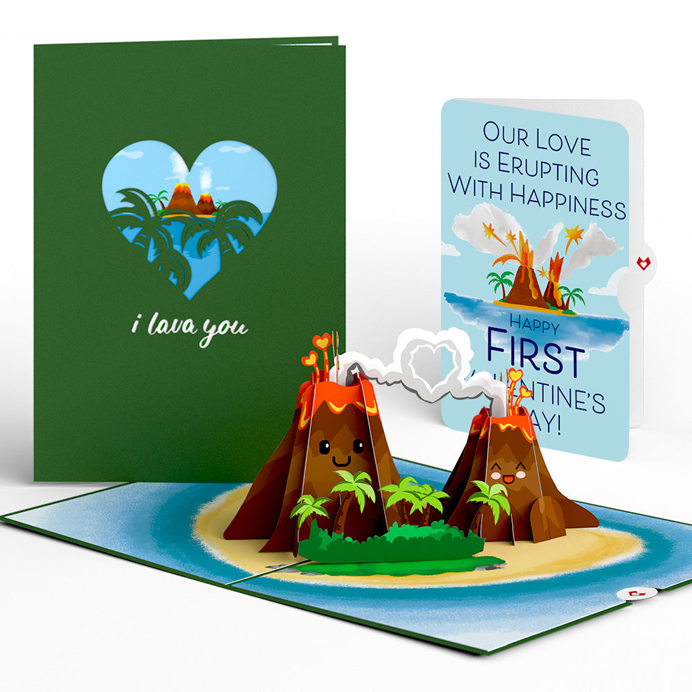 I Lava You Our Love Is Erupting With Happiness Valentine Pop-Up Card and Sentiment Set