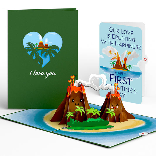 I Lava You Our Love Is Erupting With Happiness Valentine Pop-Up Card and Sentiment Set