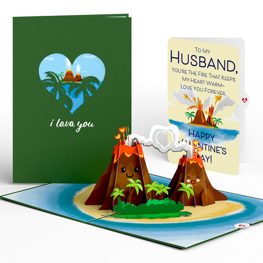 I Lava You Valentine Pop-Up Card and Sentiment Set for Husband