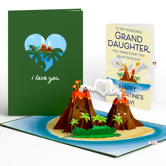 I Lava You Valentine Pop-Up Card and Sentiment Set for Granddaughter