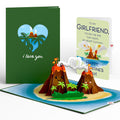 I Lava You Valentine Pop-Up Card and Sentiment Set for Girlfriend