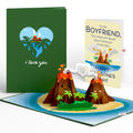 I Lava You Valentine Pop-Up Card and Sentiment Set for Boyfriend