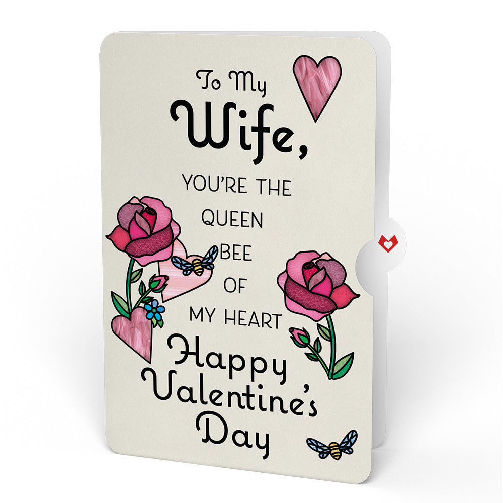 Bee Mine Suncatcher Valentine Pop-Up Card and Sentiment Set for Wife