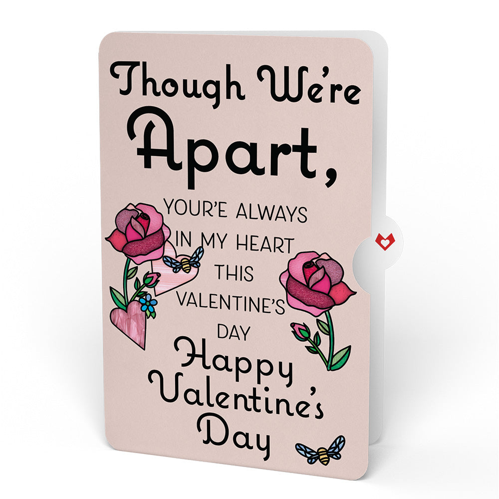 Bee Mine Suncatcher Though Apart Valentine Pop-Up Card and Sentiment Set