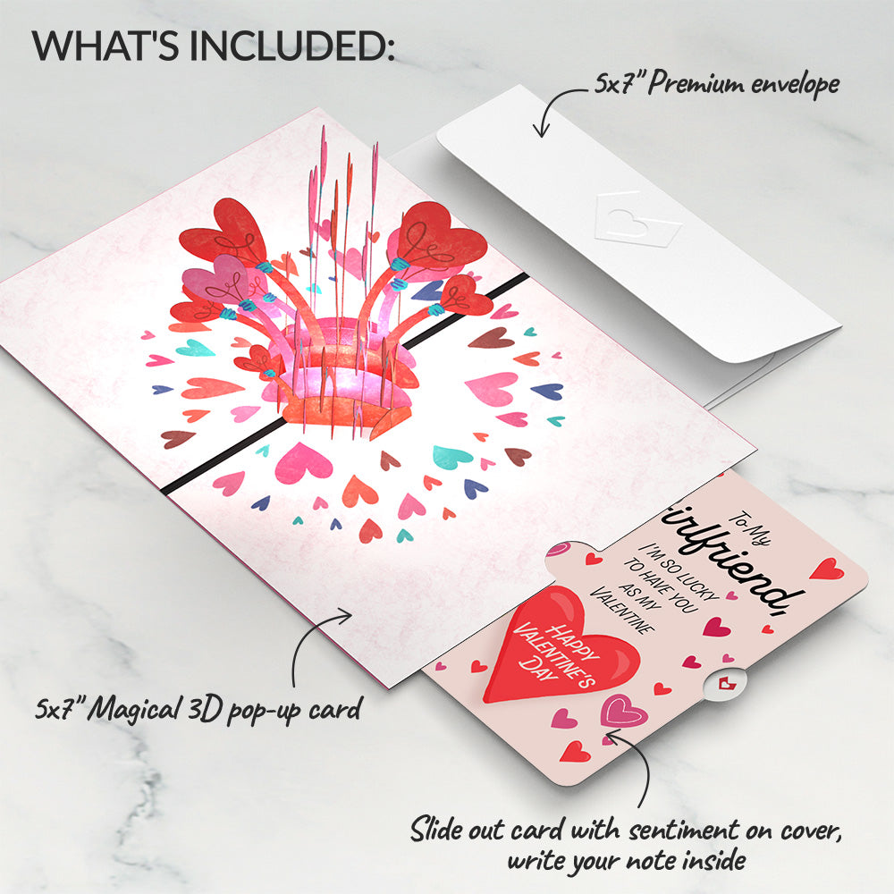 You Light Up My Life Valentine Light-Up Pop-Up Card and Sentiment Set for Girlfriend