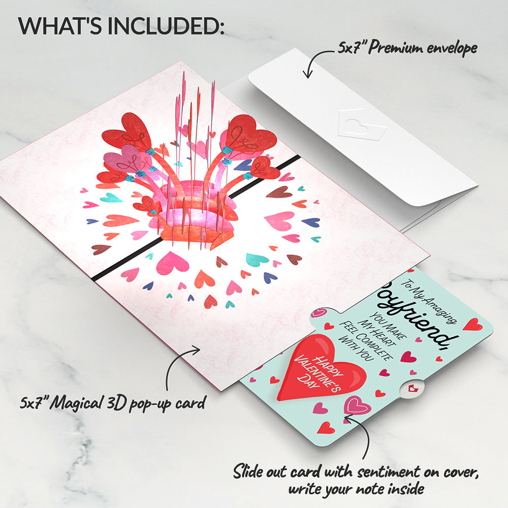 You Light Up My Life Valentine Light-Up Pop-Up Card and Sentiment Set for Boyfriend