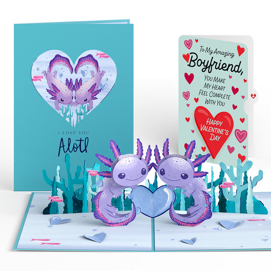 Love You A-Lotl Valentine Pop-Up Card and Sentiment Set for Boyfriend