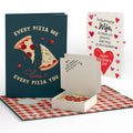 Pizza Love Valentine Pop-Up Card and Sentiment Set for Wife