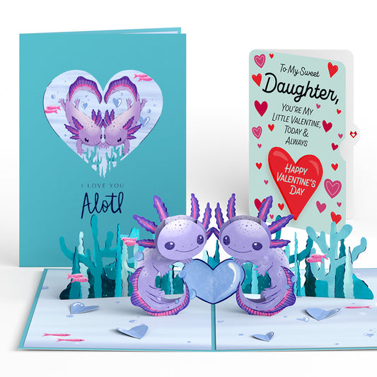 Love You A-Lotl Valentine Pop-Up Card and Sentiment Set for Daughter