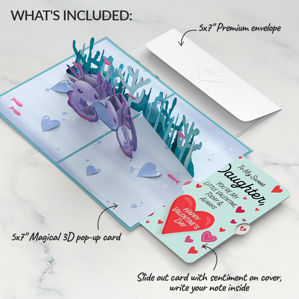 Love You A-Lotl Valentine Pop-Up Card and Sentiment Set for Daughter