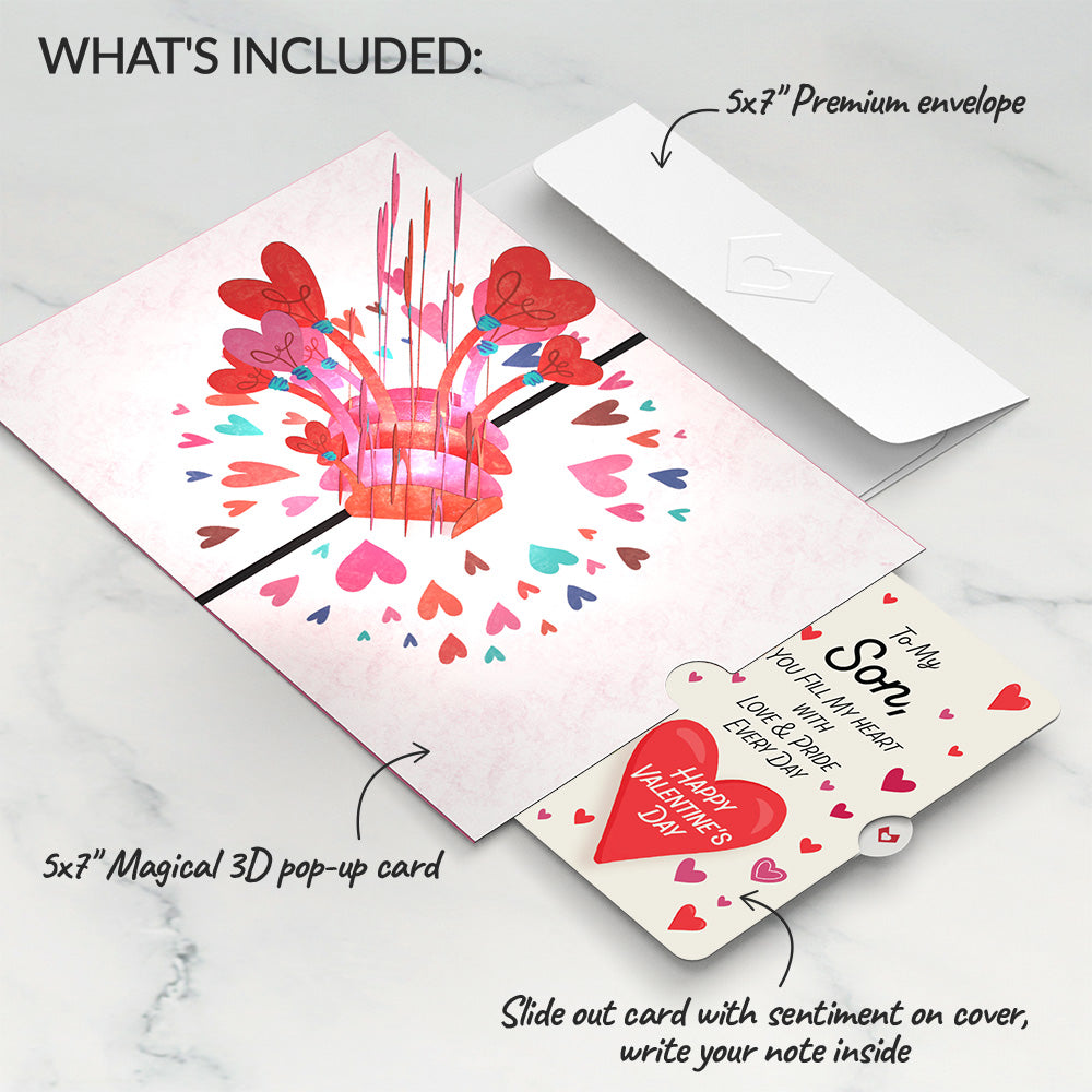 You Light Up My Life Valentine Light-Up Pop-Up Card and Sentiment Set for Son