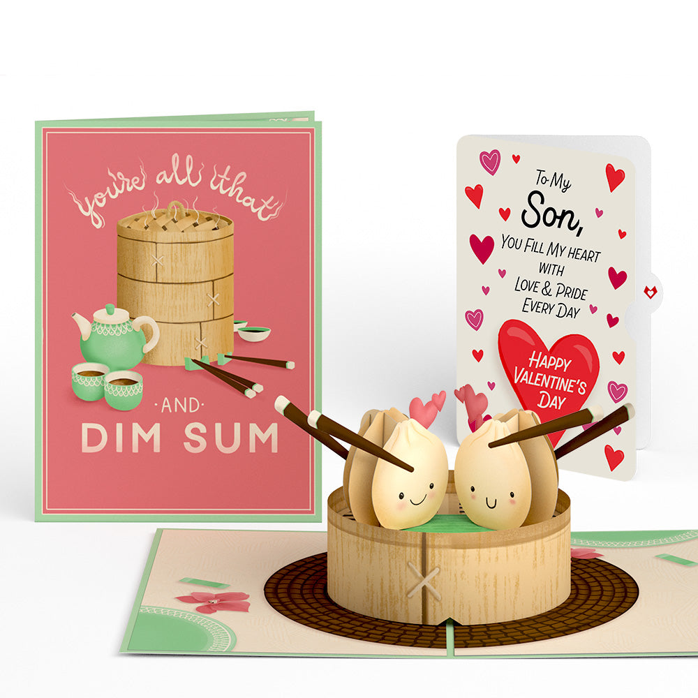 You're All That and Dim Sum Valentine Pop-Up Card and Sentiment Set for Son