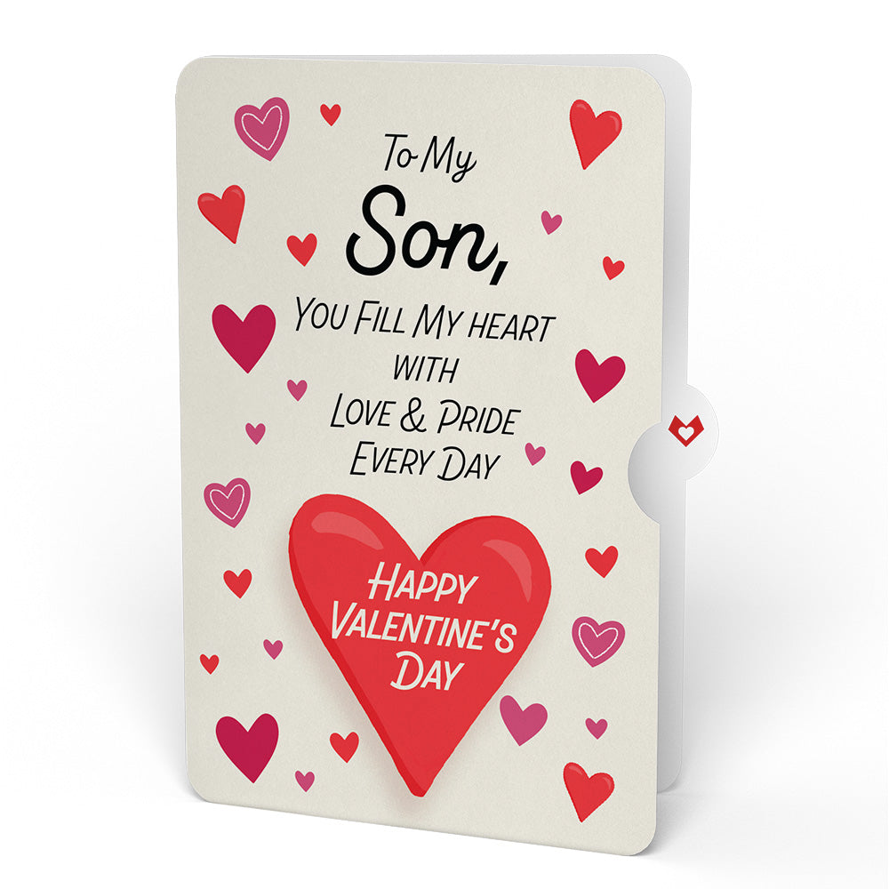 Pizza Love Valentine Pop-Up Card and Sentiment Set for Son