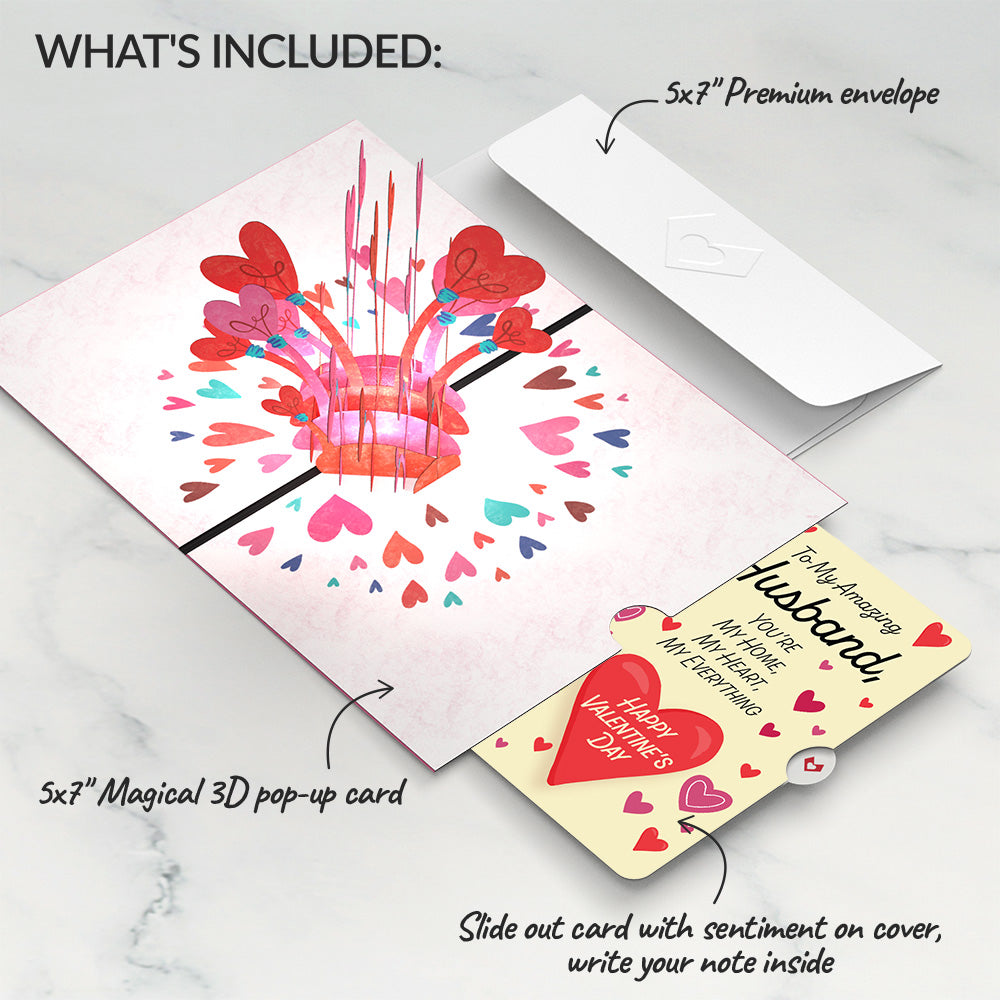 You Light Up My Life Valentine Pop-Up Card and Sentiment Set for Husband